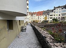 Wegeführung außen und innen nach Umbau des Innenhofs