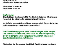 Poster über das Projekt Schmetterlingsspirale