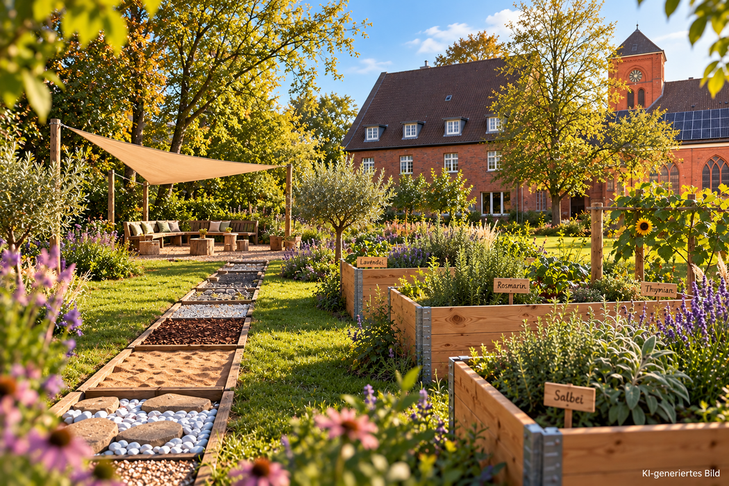 Wurzeln die verbinden_Hagen_2027 Das Bild ist KI generiert und zeigt geplante und bereits umgesetzte Ideen für den Kirchgarten