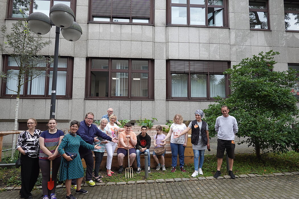 Fußgängerzone Hombruch Personengruppe
